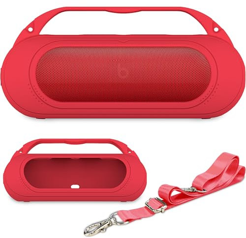 XEGIMOR Silicone Cover Case Compatible with Beats Pill 2024 Portable Bluetooth Speaker, Protective Carrier Holder Accessories Compatible with Beats Pill Speaker (Red Silicone Case)