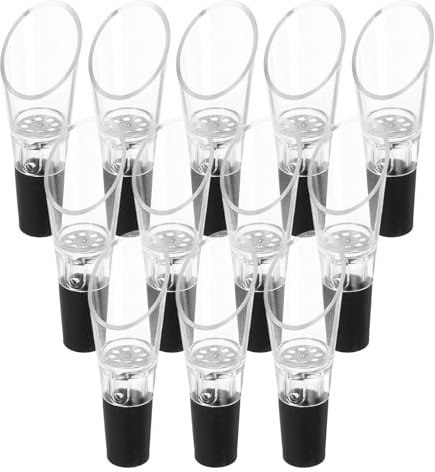 HEALSOPTHY 24pcs Wine Decanter Set Aerator and Stopper Acrylic No-Spill Pourer Enhance Wine Flavor for Parties Bars Restaurants