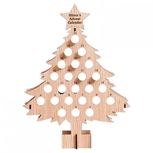 Christmas Wine Advent Calendar 2021 24 Bottles Free Standing Wooden Christmas Tree Display Stand Organizer Mini Wine Bottle Holder 30 * 40cm
