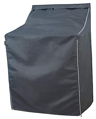 NULYLU Waterproof Washing Machine Cover and Dryer Cover Black 75x73x110cm Dustproof Sunproof Protector for Front Loaders Laundry Accessory