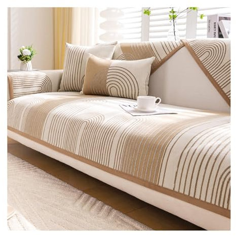 FYFWPA Sofa Überzug für Ecksofa Weiche Sofabezug: Chenille rutschfeste Sofabezug 1 2 3 4 Sitzer Sektionssofa Cover Sofa Überwurf Hund Katze Sofaschoner Couch ÜBerzug(Khaki,30 * 50cm Pillowcase)