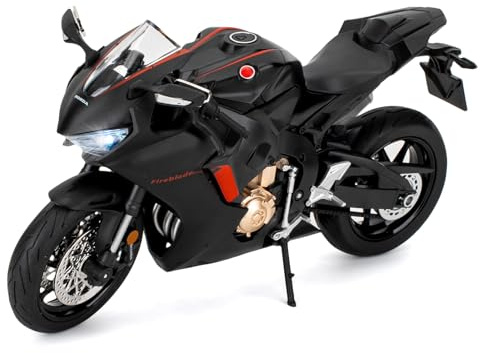 TGRCM-CZ 1/9 CBR 1000RR Fire blade Motorcycle Model Toys, Zinc Alloy Vehicles Motorbike Toy Cars with Sound and Light for Collectors & Birthday Gift(Black)