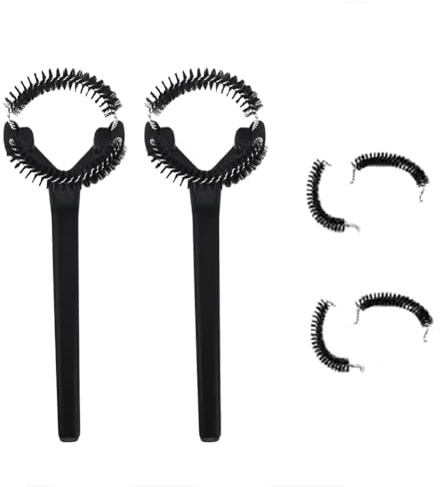 Flaroey 2Pcs Coffee Machine Cleaning Brush Detachable Nylon Bristles Espresso Machine Brush for Cleaning Espresso Machine Grouphead 51mm
