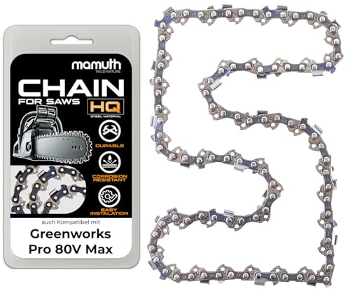 Sägekette 45cm 1.3mm 3/8 62TG für Greenworks Pro 80V Max Akku-Kettensäge