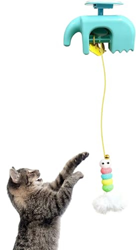 Générique Jouet pour Chat sur La Porte | Jeu Interactif 3 Vitesses, pour Chat avec Levage Automatique Et Jeu Autonome,pour Chatons De Toutes Tailles Stimulation Mentale Exercice Et Anti Ennui