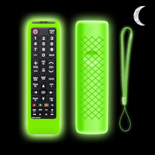 Remote Cover Case for Samsung TV Remote, Cover for Samsung Remote Control for Smart TV Universal, Anti Slip Shockproof Remote Cover Case with Lanyard-Green