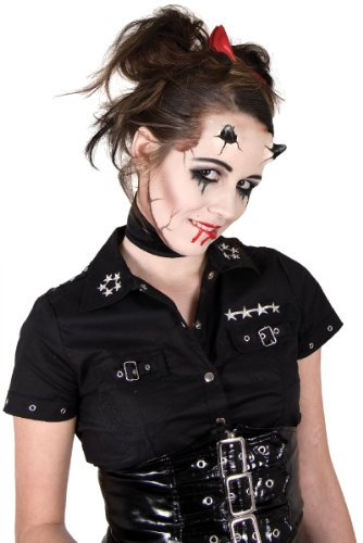 Hörner Hell Girl Latex Applikation Halloween Karneval Fasching