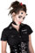Hörner Hell Girl Latex Applikation Halloween Karneval Fasching