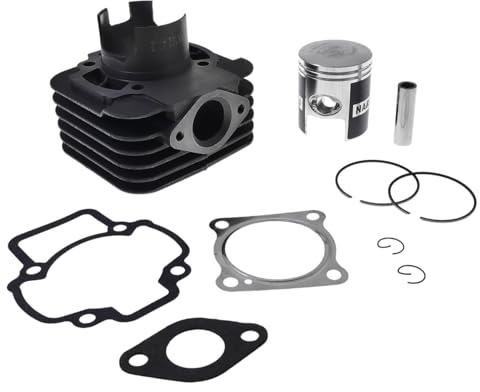 Zylinderkit NARAKU 70ccm kompatibel mit Piaggio Sfera NSL 50 TT 91-94 NSL1T | Sportzylinder aus Grauguss, 12mm Kolbenbolzen; kompatibel mit Vespa Primavera 50 2T, Zip SSL 25 TT, NRG 50 mc² Extreme DT AC