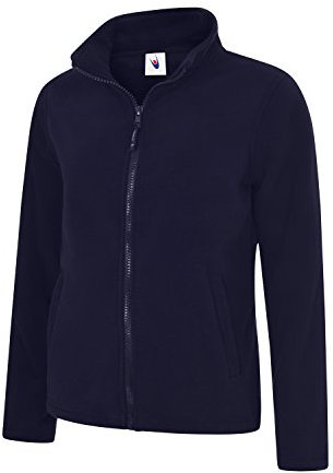 UC608 - Giacca classica da donna in pile con zip a tutta lunghezza (300 g/m²), colore blu navy, taglia S