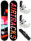 AIRTRACKS Damen Snowboard Set Lights Lady Rocker 144 - Snowboard Bindung Master W S - SB Bag