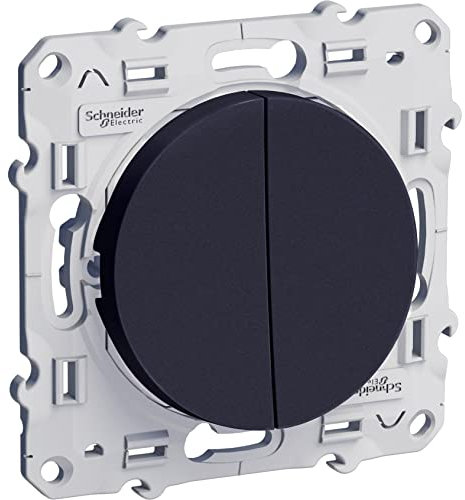 Schneider Electric - Odace, va-et-vient + poussoir Anthracite, 10 A - S540285