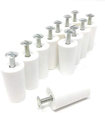 Anschlagpuffer Stopper weiss 40 mm - 12 Stück