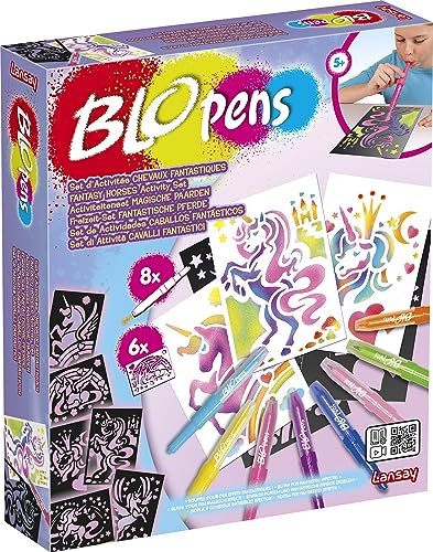 Blopens - Freizeit-Set Fantastische Pferde - Zeichnungen und Färbung - Ab 5 Jahren - Lansay