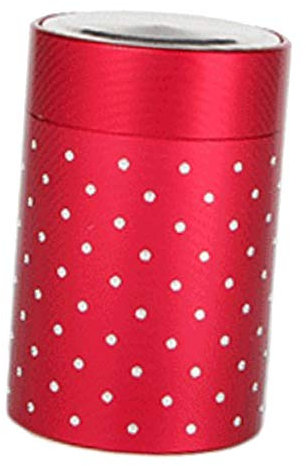 P Prettyia Vorratsdose/Teedose Rund Kaffeedose Aluminium Metall Gewürzdose Behälter zum Aufbewahrung Tee, Kaffee, Süßigkeiten, Kekse, Zucker - rot