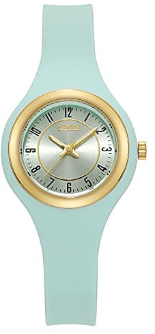 FEMBW Fashion Casual Analog Quarz Armbanduhr für Jugendliche und Erwachsene, Silikon Armband mit Nadelschnalle(Grün)