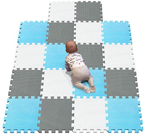 YIMINYUER® 18 Teilige (30cm×30cm×1cm Einzelstück), Puzzlematten Baby, Puzzlematte Spielmatte, Babys Puzzle Matten, Kinder Spielmatten R01R07R12G301018