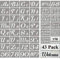 Large Letter Stencils for Painting on Wood - 43 Pack Alphabet Letter Number Stencil Templates with Signs, Reusable Plastic Stencils in 158 Designs for Chalkboard Fabric Wood Signs