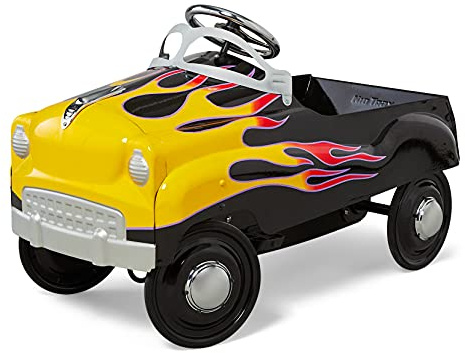 Kid Trax Street Rod Pedal Car, Indoor/Outdoor Toys for Toddlers Ages 3–5, Classic Design Ride On Car, Kid Cars to Drive, Ride On Toy, Toddler Boy Toys, Durable Steel Cars for Kids, Max Weight of 60lbs