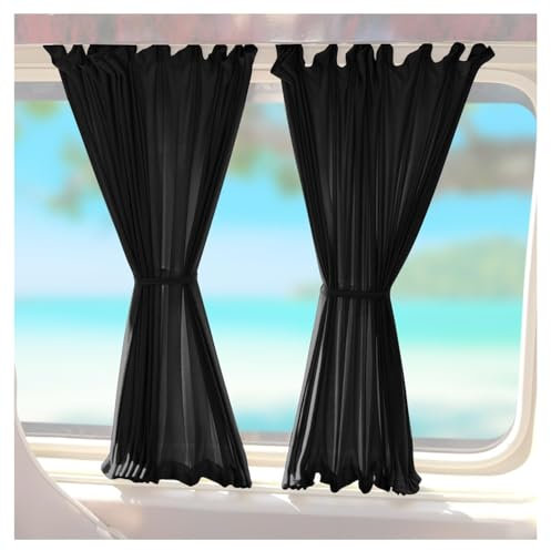 Gardine Doppelhecktür Sonnenschutz für FIAT Ducato 2006-2025 Langer Schwarz 14x