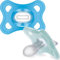 MAM Comfort All Silicone Soothers | 3-12 Months | 2 Pack | Comes in Dummy Steriliser Case | Sustainable Materials | Baby Accessories | Grey/Blue (Various Designs)