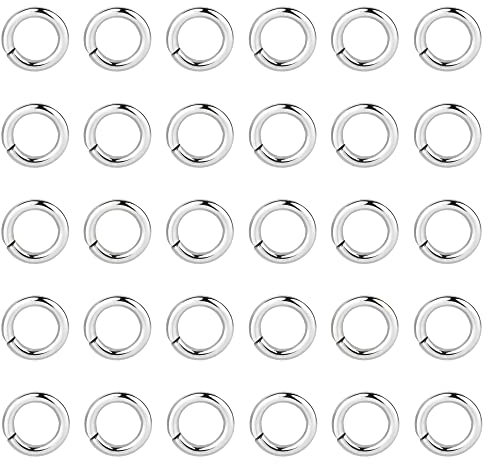 100 Stück Biegeringe Offene Sterling Silber 925, Silber Offene Ringe Springe Schmuckschnalle Verbindungsringe für Schmuckherstellung Ketten Halskette Armband Schmuckzubehör 4mm