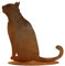 Rostikal Edelrost Katze 35 cm – Handgefertigte Gartendeko Geschenk für Katzenliebhaber, Wetterfest & Langlebige Gartenfiguren für draußen- Ideal für Garten & Balkon