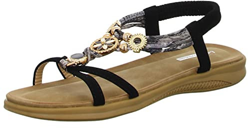 living UPDATED B718-2-BK Damen Sandalette, Größe 37
