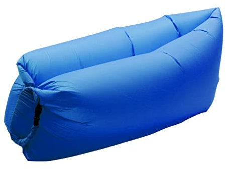 TURIM Aufblasbares Sofa Luft Sofa Air Lounger mit Portable Paket Air Bett tragbares Lazy Lounger für Camping, Beach, Park, Strand knallblau