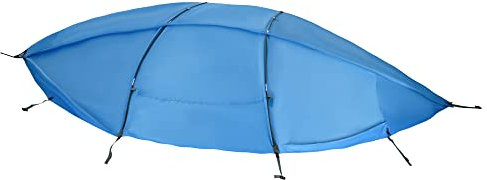 Outsunny Auvent de piscine - Auvent - Voile d'ombrage pour piscine de 3,65 m - 360 x 175 x 120 cm - Bleu