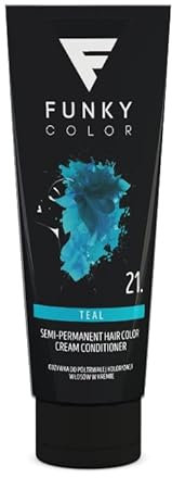 FUNKY COLOR TEAL 21, Semipermanent Haarfärbung, Semipermanent Hair color. (28 Farben)