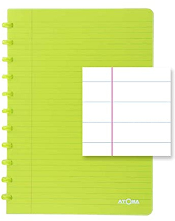 ATOMA Notizbuchsystem - Robust transparent - A4 - grün - Liniert