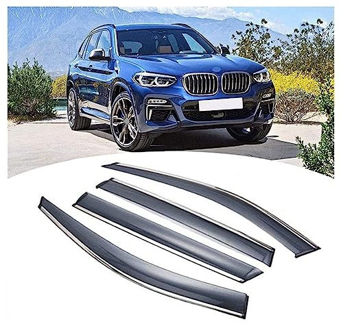 DECI Regenabweiser Windabweiser für BMW X3 F25 G01 2011-2020,Anklebbare Deflektoren 4 Stück