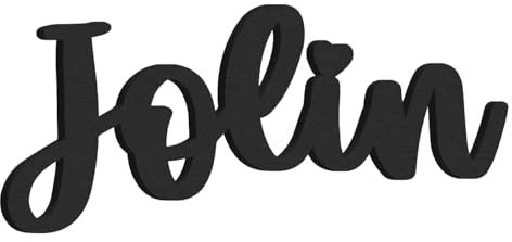 Alsio Nachhaltiger Schriftzug Schriftzüge mit Namen oder Sprüchen - Naturholz Dekoaccessoire Türdekoration (10 cm, Birke Multiplex-schwarz)