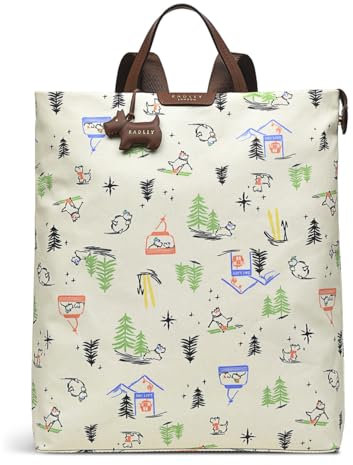 RADLEY London Apres Responsible Medium Ziptop Backpack for Women in Natural BCI Coated Canvas
