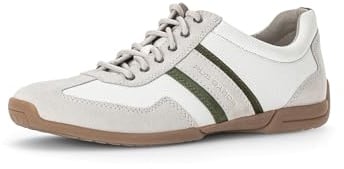Pius Gabor Herren Sneaker Low,Halbschuhe,recyceltes Futter,zertifiziertes Leder,Wechselfußbett,Off-White/White/Grass,45 EU / 10.5 UK