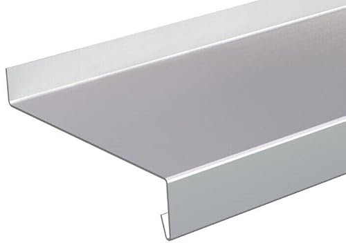 Fensterbank Tropfblech Alu Abschluss 5° silber 2mm Ral9006 T=50-400mm 500mm, 750mm, 1000mm, 1500mm oder 2000mm (Fensterbank 2mm Alu Ral 9006 1000mm, 15/40/50/25)