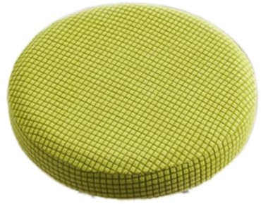 Wambere 2 Stück Runder Hockerbezug Stuhl Staubabdeckung Elastizität Hocker Bezug Drehstuhlhockerbezug Waschbar Hocker überzug Hocker Schonbezüge für 30-40cm Runder Hocker Durchmesser,Dunkelgelb