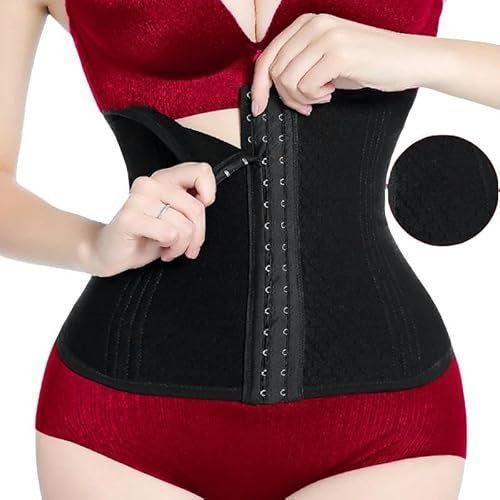 SJFYB Tailletrainer Gürtel Xxxxxxs Schlanker Körpermodellierungsgurt Taille-Schwarzes Raster-XXL 82-86 cm