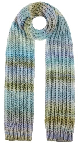 LIERYS Jasila Strickschal Damen/Herren – Made in Germany – Mit Schurwolle – Waschbar bis 30 Grad – Mehrfarbiger Winterschal – Wollschal warm und elegant – Damenschal Herbst/Winter mint One Size