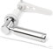 Wenrecu Toilet Flush Handle Eeplacement Kit Zinc Alloy Metal Toilet Handle Replacement, Toilet Cistern Lever Arm with Chain - Adjustable Arm (Silver)