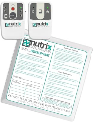 Nutrix Wireless Alert Fall Prevention System by Lifemax: Senior and Dementia Friendly Wire Free Bed Monitor with 30M Range, Audio and Vibration Alarm, Helps Reduce Carers Workload (1510L)