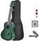 Ukulele Kinder Erwachsene,Gitarre Kinder 23 Zoll,Ukulelen mit Saiten Gurt Plektren Gigbag,Mahagoni Holz Hawaii Gitarre,Konzert Ukulele,Kleine Instrument Anfänger Kindergitarre ab 6 Jahre, Grün