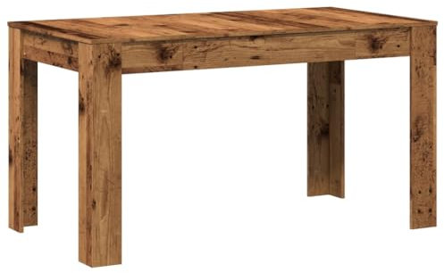 vidaXL Esstisch, Küchentisch Pflegeleicht, Tisch für Esszimmer Küche, Esszimmertisch Speisetisch, Altholz-Optik 140x74,5x76cm Holzwerkstoff