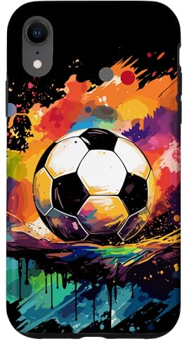 Soccer Color Graffiti Ball Sport Case for iPhone XR