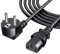 Cavo di Alimentazione PC 3 m, Cavo di Alimentazione IEC C13 per PC Schermo del Monitor del Computer LG Vizio Samsung TV Stampante Beamer Proiettore ION Pathfinder Guitar Amp Mackie Altoparlante ecc