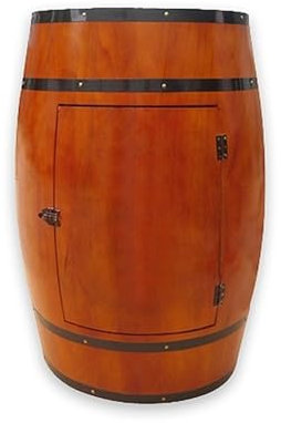 Pllrbvshs Holz-Weinkasten dekorative Aufbewahrungsanlage in Form eines Weinfasses mit Tür Bierregal Weinfass zur Dekoration von Bars, Wohnungen und Restaurants.(StyleC)