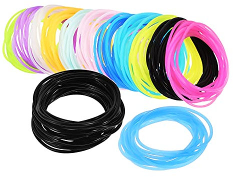 TOYANDONA 150pezzi Braccialetti Silicone Luminosi Per Donne e Ragazze Bracciali Colorati Per Feste Cerimonie e Eventi Notturni