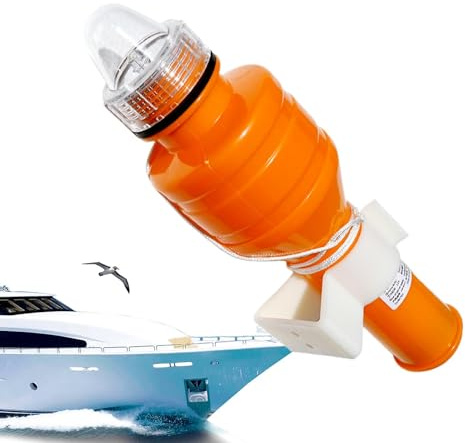 Portable Lifebuoy Light - Automatic Activation Lifebuoy Light, High Visibility Floating Safety Lifebuoy Light| Electronic Signal Lamp Boat Flares with High-Visibility Led Light for Water Skiing
