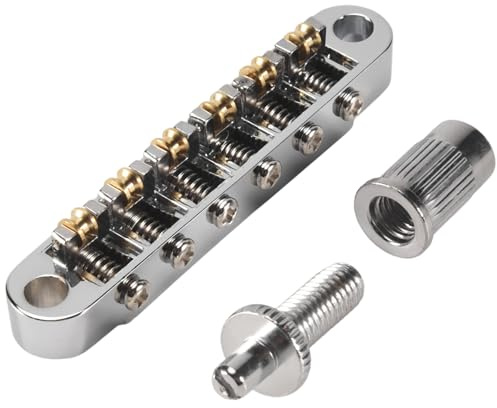 Qusedwey Silver Tune-O- Electric Roller Saddle Bridge Lp Electric Guitar Bridge Korea